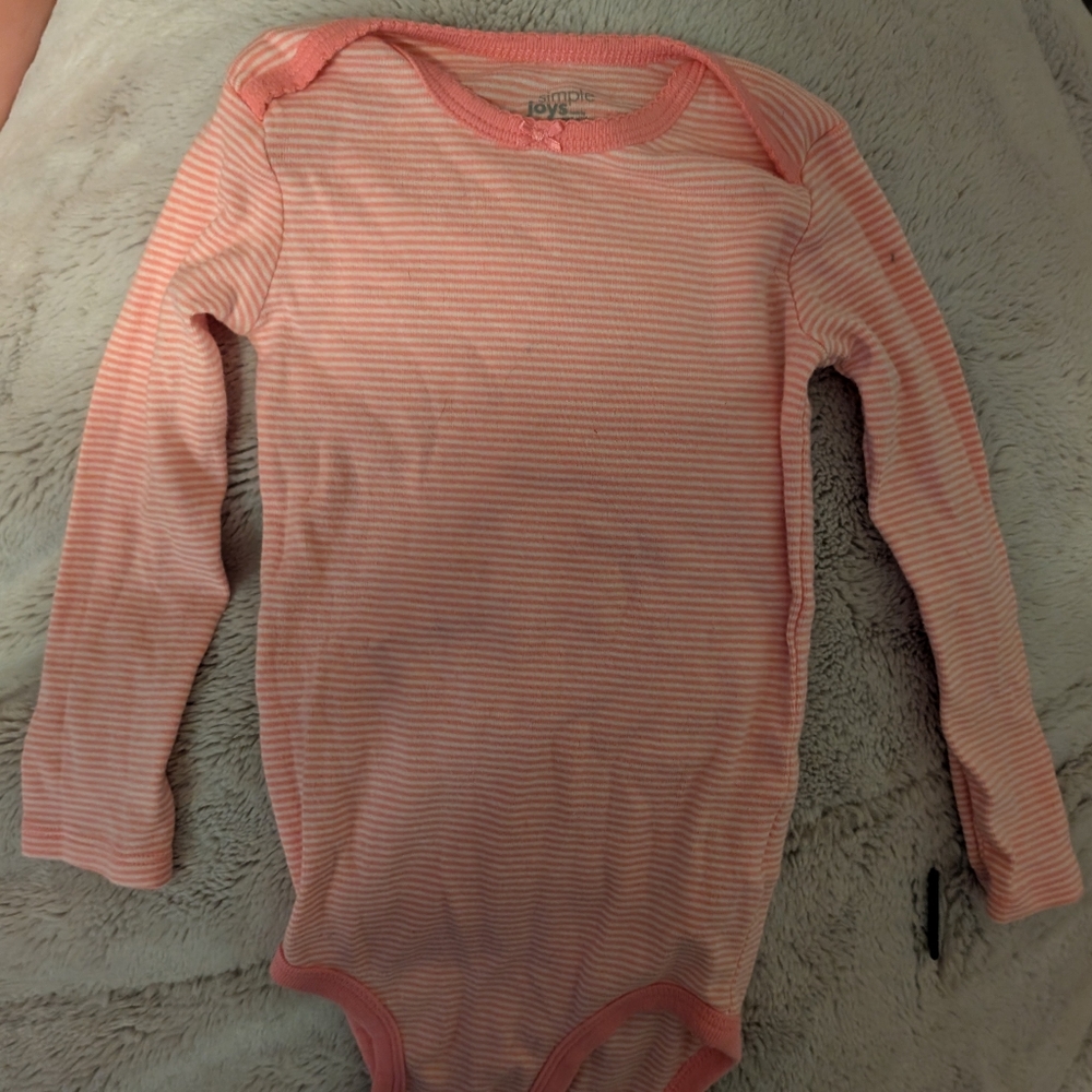 Pink Striped Kids One Piece